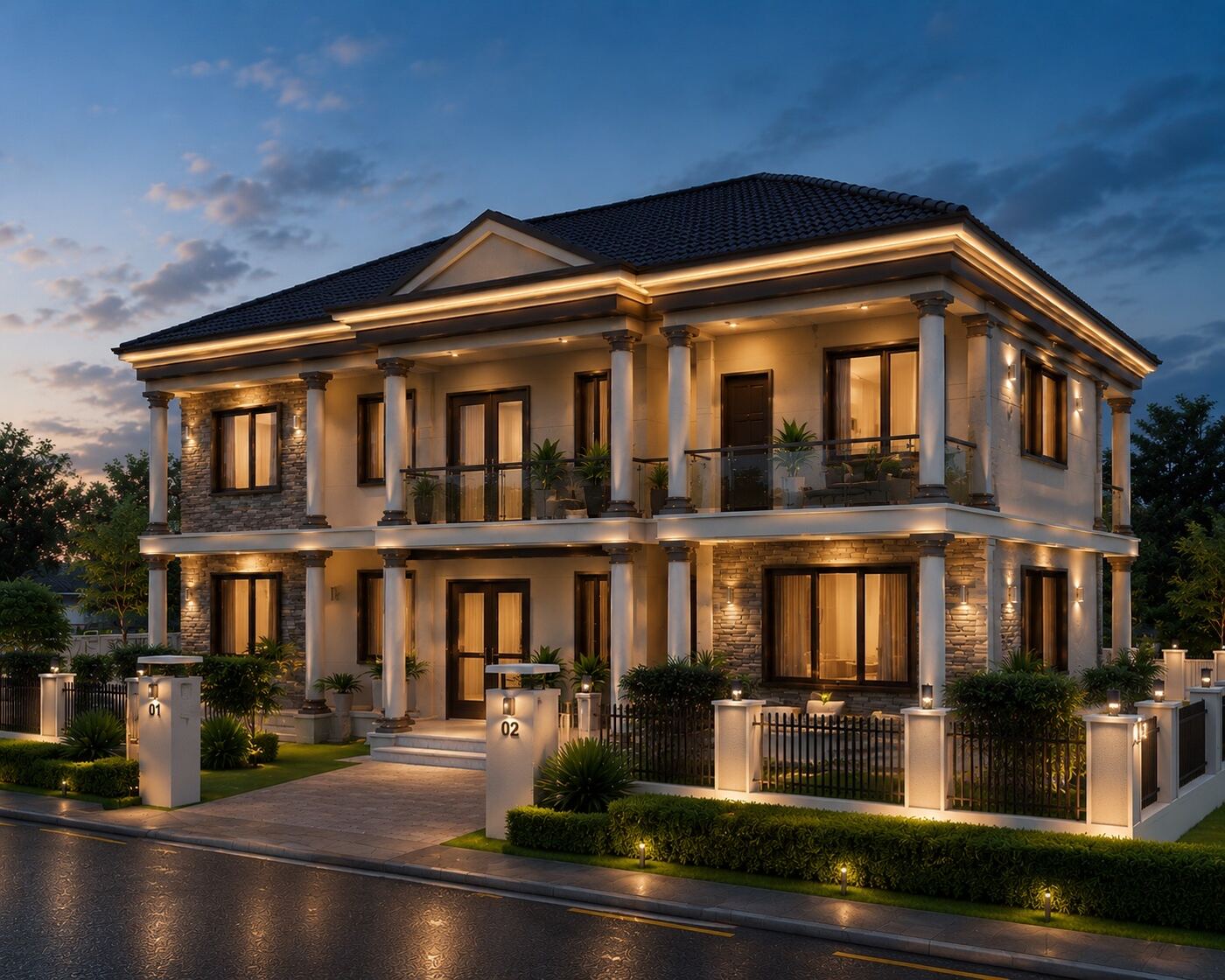 Villa duplex éclairée